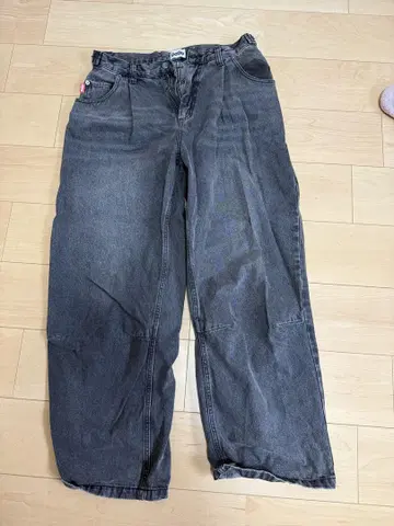 9090 다크 그레이 와이드 팬츠