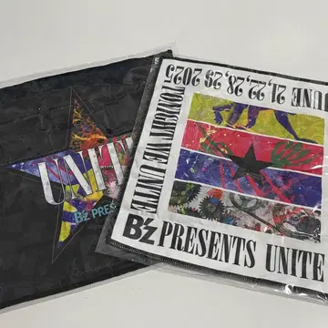 B'z UNITE 2 가챠가챠 타월 미개봉 새상품 화이트 블랙 2장 세트