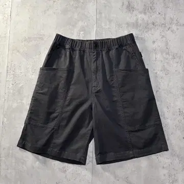 구제 의류 TIGORA 코튼 하프 팬츠 카고 블랙 M