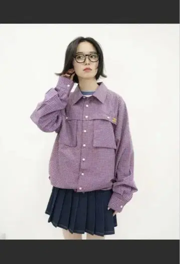 common gull products 사각 드로 코드 체크 셔츠