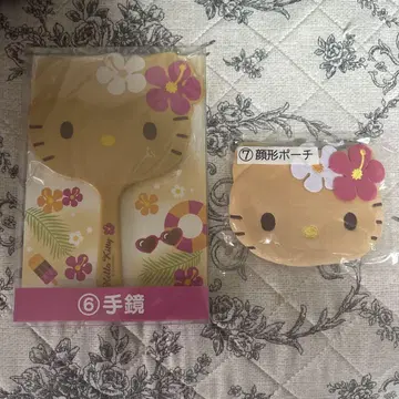 헬로키티 당첨 복권 핸드 미러 파우치