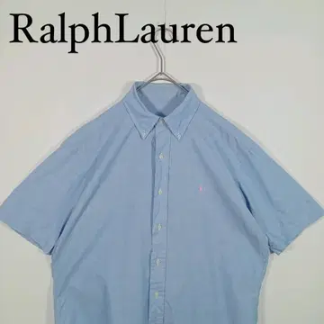Ralph Lauren 라이트 블루 반팔 버튼 다운 셔츠