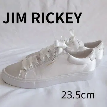 JIM RICKEY/짐 리키 화이트 새틴 스니커즈 23.5cm