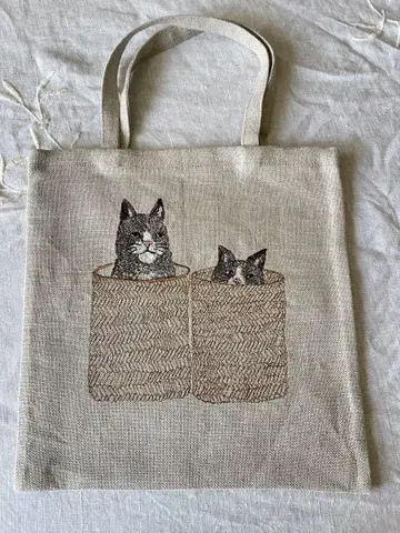 코랄 & 태스크 미니 토트 Basket Cats