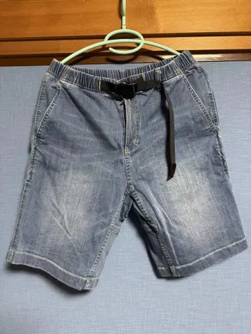 그라미치 데님 숏 팬츠 허리 밴딩 벨트 포함 M 사이즈
