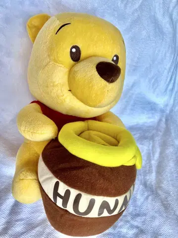레어 빈티지 곰돌이 푸 허니 포트 저금통, 전체 길이 30cm