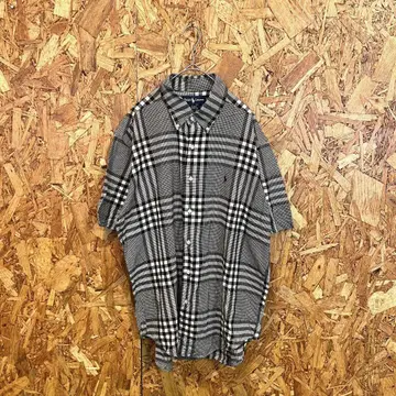 Ralph Lauren 랄프 로렌 반팔 셔츠 체크 무늬 블랙
