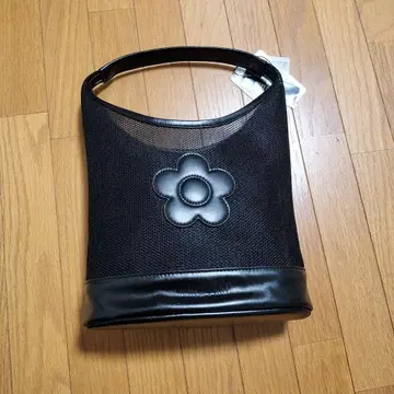 마리콴트 소프트 메쉬 데이지 미니 토트 블랙