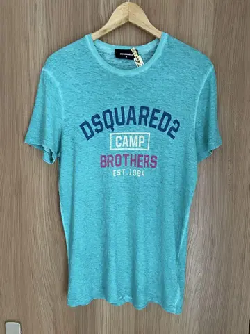 일본 정품 DSQUARED2 터콰이즈 티셔츠 M