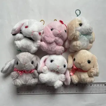 토끼 봉제 인형 6개