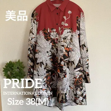 새상품급 PRIDE 여성용 셔츠 원피스 38(M) 일본제 디자인 좋음