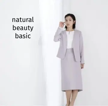 내추럴 뷰티 베이직 폴리에스테르 도비 SET UP 스커트 새상품