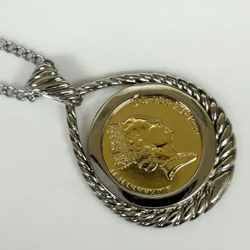 빈티지 코인 목걸이 1993년 엘리자베스 2세 앤티크 키헤이