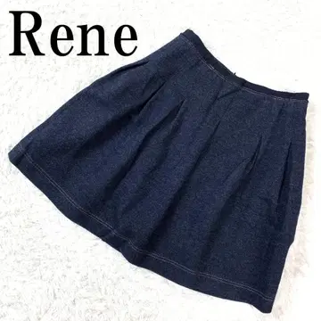 Rene 르네 플레어 스커트 네이비 38 B8511