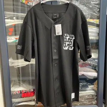 huf H STAR BASEBALL SHIRT 블랙 L 하프