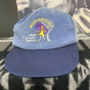 80s90s 빈티지 트래커 캡 MORTON SALT 기업 자수
