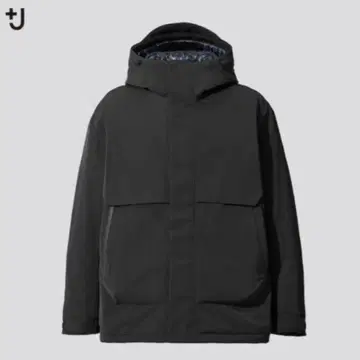 유니클로 하이브리드 다운 오버사이즈 파카 사이즈 DARKGREEN