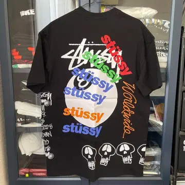 stuusy test strike 티셔츠 블랙 2XL
