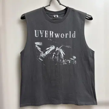 UVERworld THE LIVE 슬리브리스 티셔츠 차콜 그레