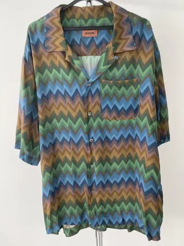MISSONI 오픈 카라 숏 슬리브 셔츠