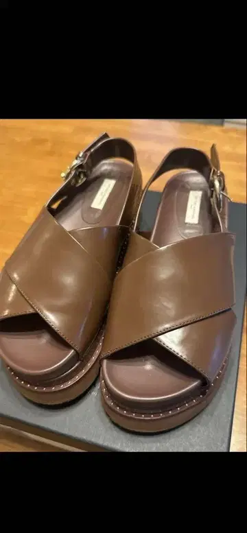 UNITED ARROWS 크로스 백 벨트 샌들 24cm