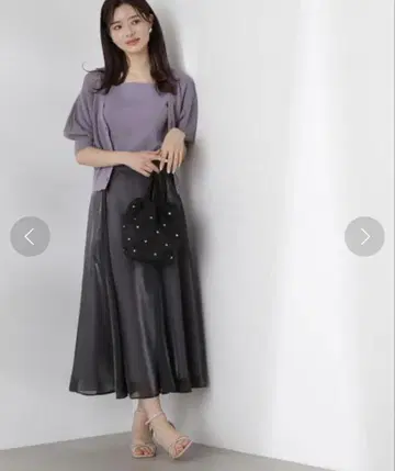 PROPOTION BODDY DRESSING 시어 오간 스커트
