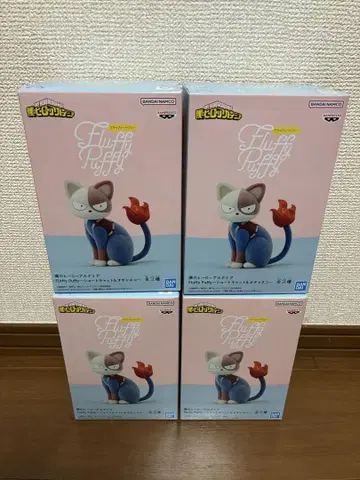 4개 숏 캣 Fluffy Puffy 피규어 히로아카