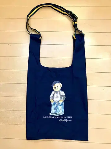 랄프 로렌 폴로 베어 숄더 벨트 포함 네이비 컬러 에코백 (새상품급)