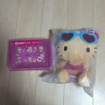 헬로키티 봉제 인형 케이스 포함
