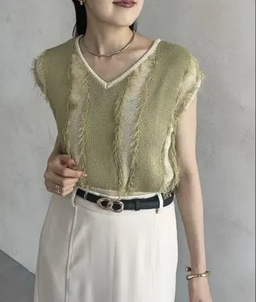 프린지 프렌치 니트