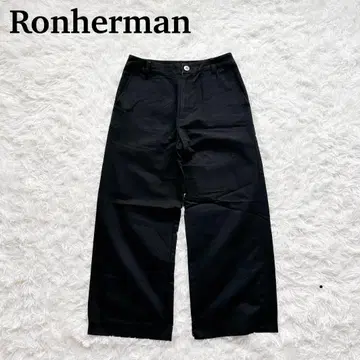 새상품 론 헤르만 Ronherman 와이드 팬츠 블랙 짧은 기장