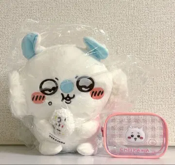치이카와 모몽가 모구모구 봉제 인형 우루루 클리어 파우치 핑크 경품