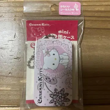 헤이세이 레트로 키티 캔 케이스 씰 포함 키링 당시의 물건 레어