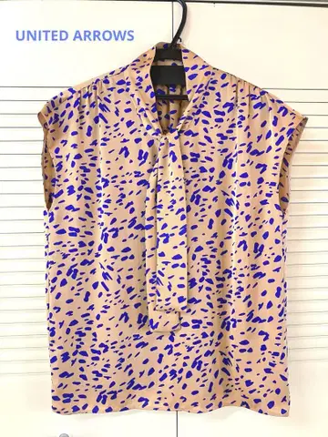 UNITEDARROWS 레오파드 보타이 블라우스