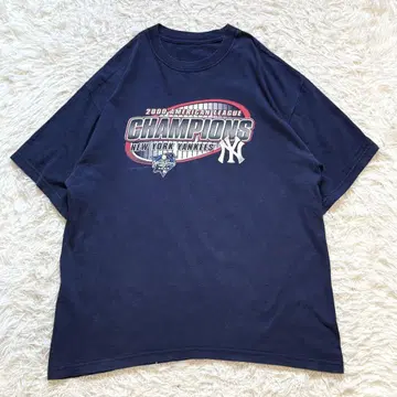 뉴욕 양키스 2000년 우승 기념 티셔츠 MLB 네이비 2XL 정도