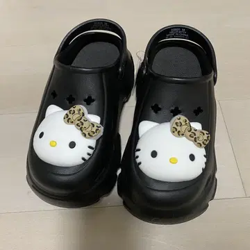 헬로키티 아베일 통굽 샌들 블랙 M