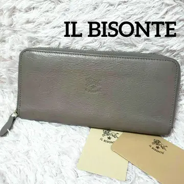 IL BISONTE 일비종떼 그레이지 그레이 라운드 지퍼 장지갑 새상품급
