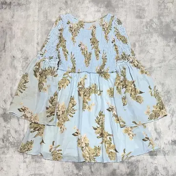 vintage 새상품 rienda 쉬폰 원피스 플라워 프린트 올 패턴