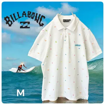 BILLABONG 빌라봉 로고 자수 피케 셔츠 화이트 M