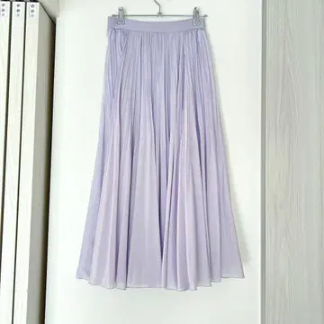 아나이 ANAYI 플레어 스커트 36 라벤더 롱