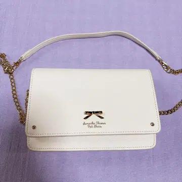 새상품급 사만다 타바사 쁘띠 초이스 화이트 숄더백 체인 포함 미니 백