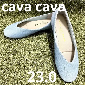새상품급 cava cava 밸리 슈즈 펌프스 라이트 블루 23.0cm