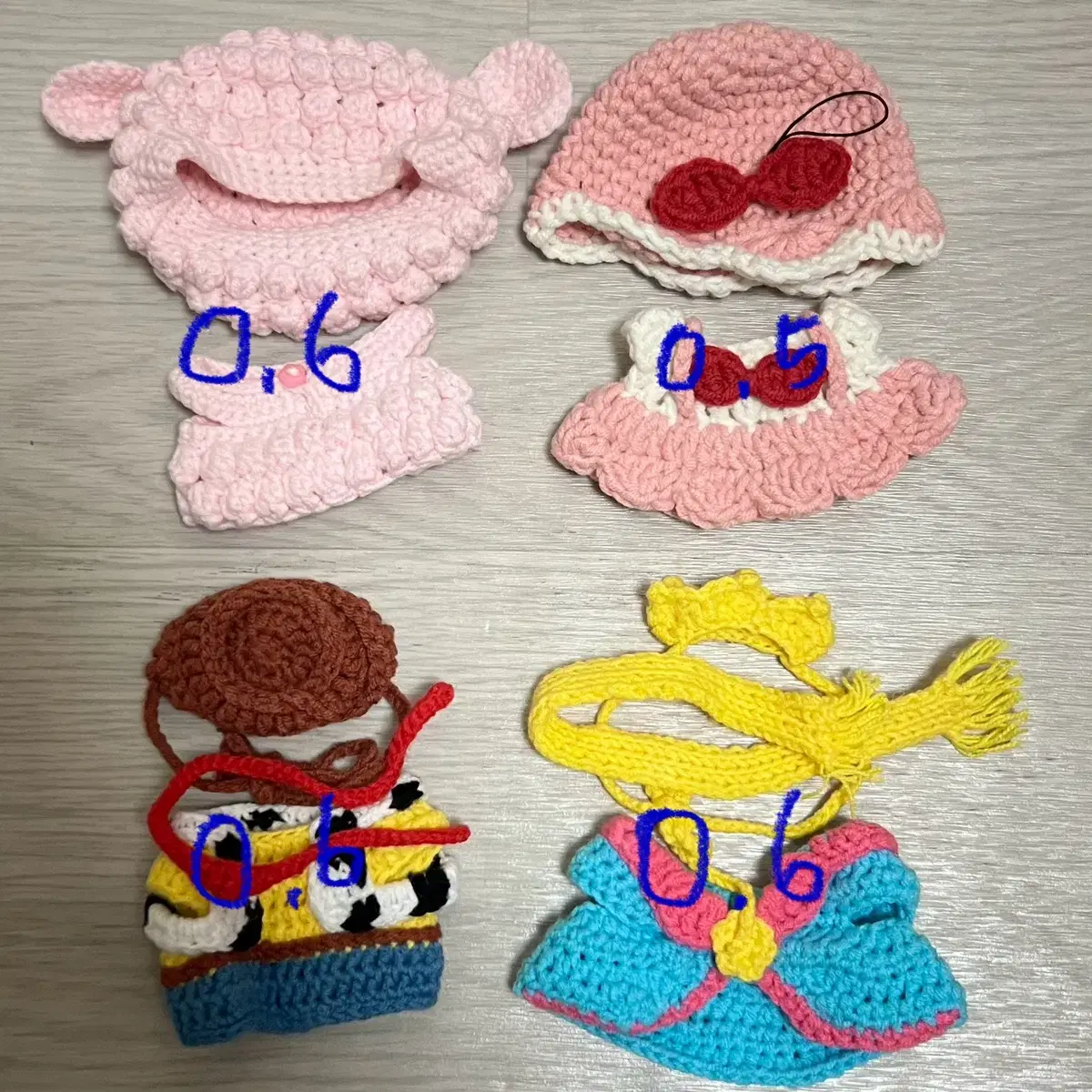 10cm 인형 옷 뜨개옷 정리 *사진 더 있어요