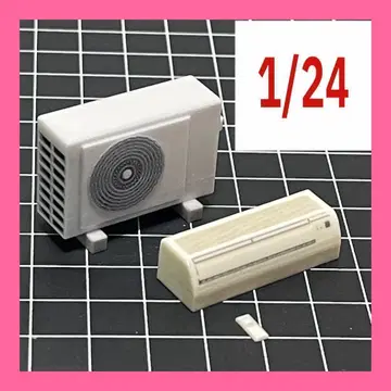 1/24 에어컨 및 실외기 피규어에 미니어처 1/64보다 큰 디오라마