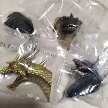제일복권 고질라 대괴수 레츠 G G상 몬스터 헤드 마그넷 4종 세트