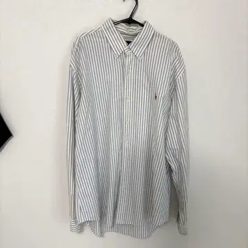 Ralph Lauren 버튼 다운 셔츠 화이트 스트라이프