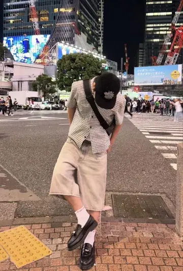 자라 배기 조츠 하프 팬츠