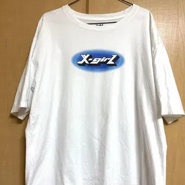 Xgirl 로고 T 엑스걸 XL 빅 오버 사이즈 화이트