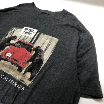 애니멀 티셔츠 곰 SUV 반팔 티셔츠 다크 그레이 2XL 상당