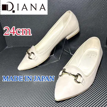 DIANA 다이애나 플랫 슈즈 비트 포함 우천 겸용 베이지 24cm